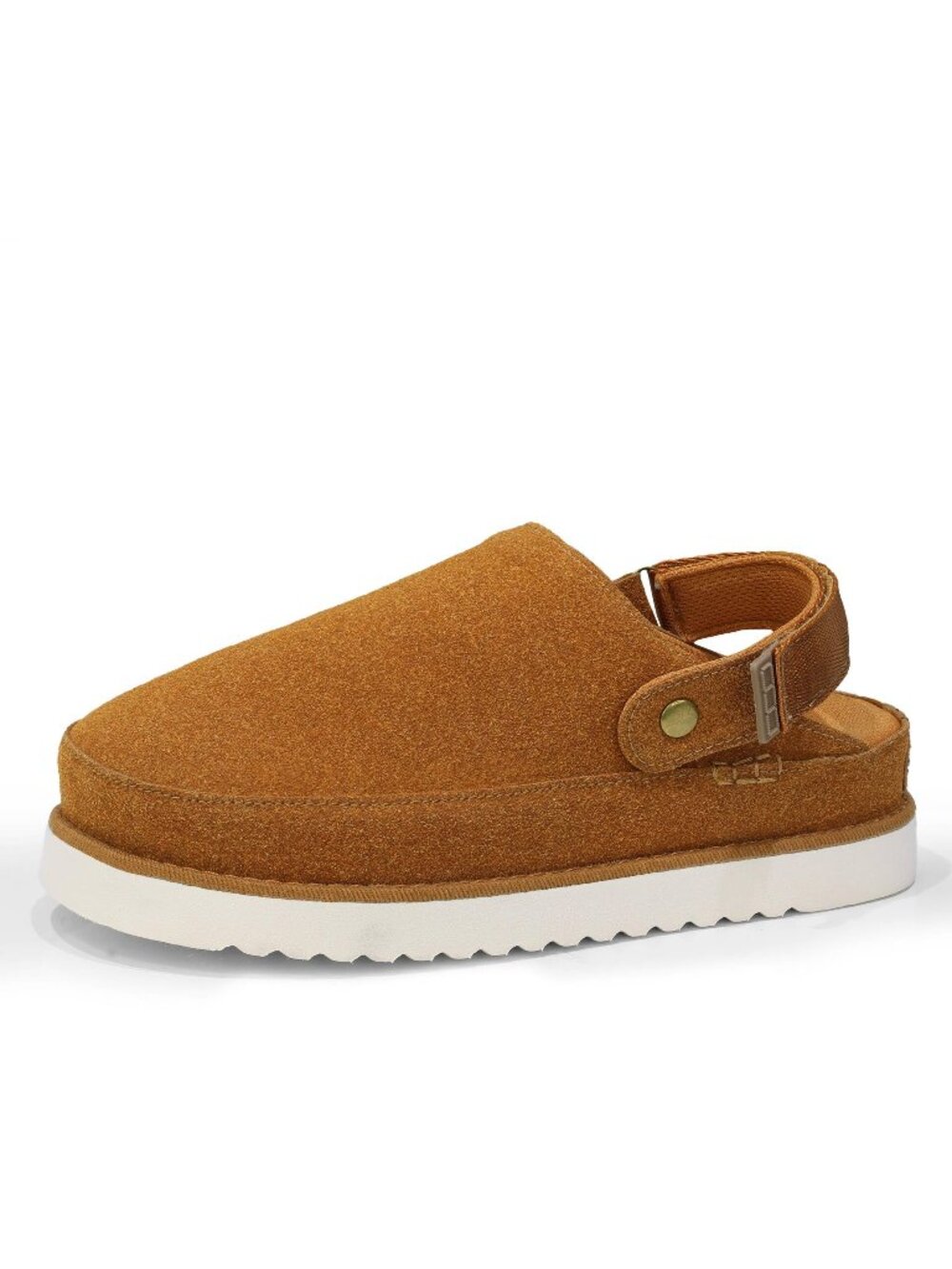 Blueagel Size 5.5 Clogs Platform Suede Adjustable Strap & EVA Non-Slip Sole